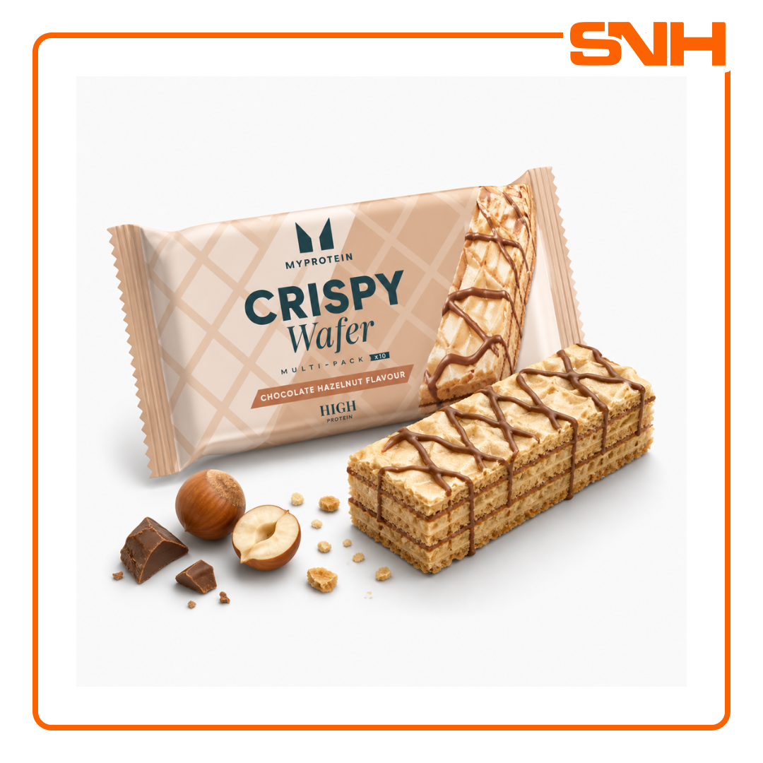 Myprotein Crispy Protein Wafers protein snack, multi-layer wafer with 15g protein per pack and reduced sugar and fat content