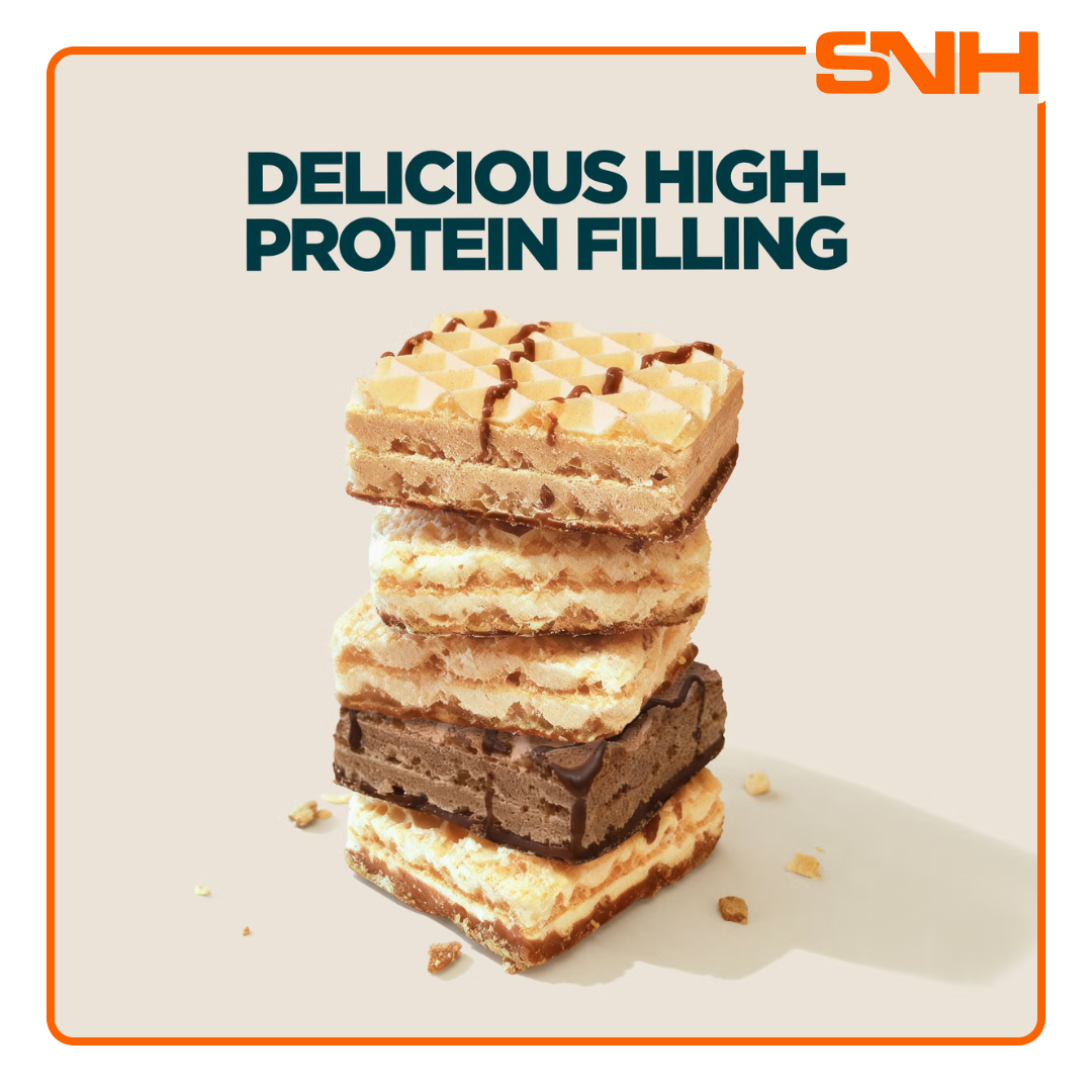 Myprotein Crispy Protein Wafers protein snack, multi-layer wafer with 15g protein per pack and reduced sugar and fat content