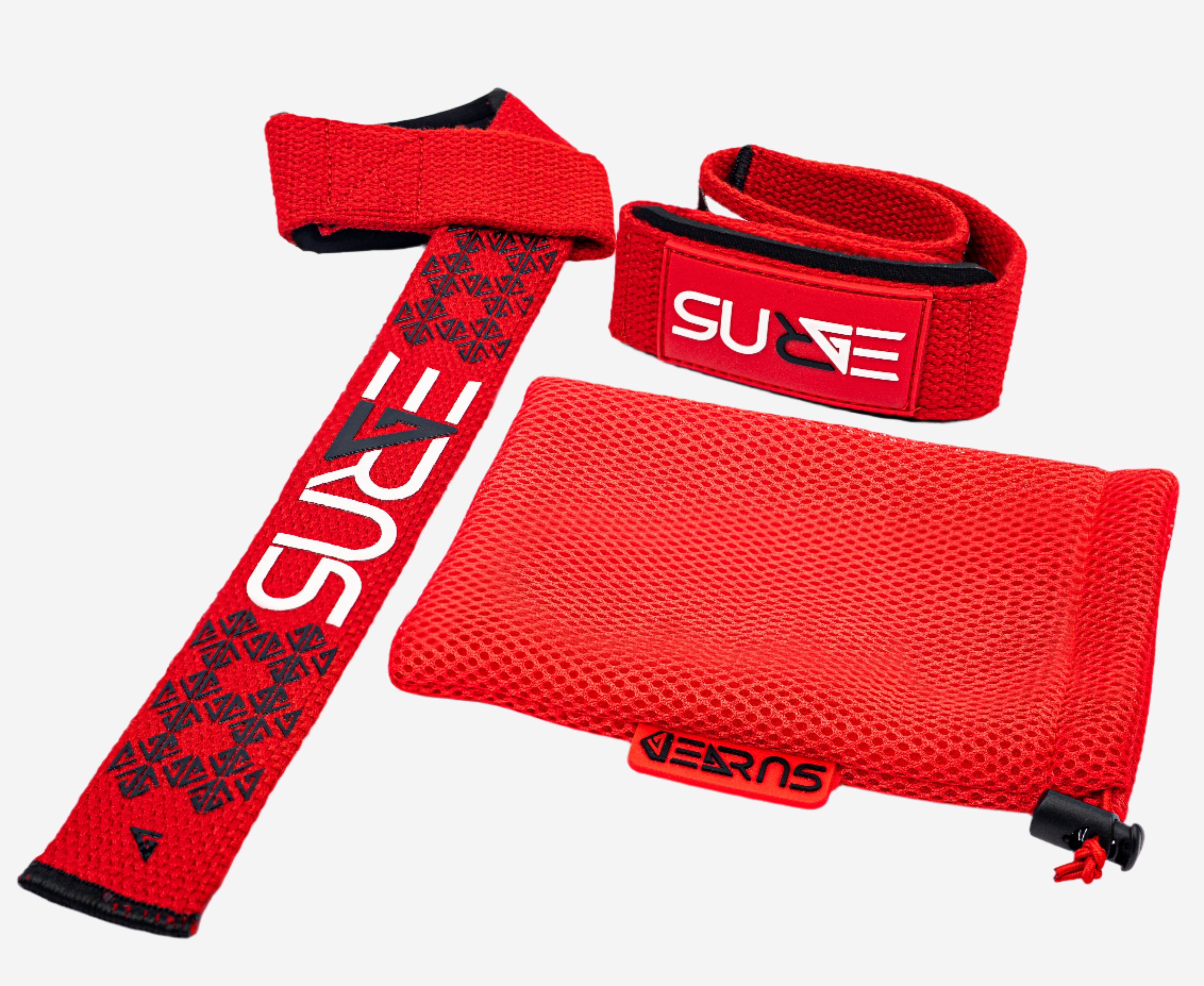 SURGE Lifting Straps | Premium Padded Weightlifting Straps - BLOOD RED