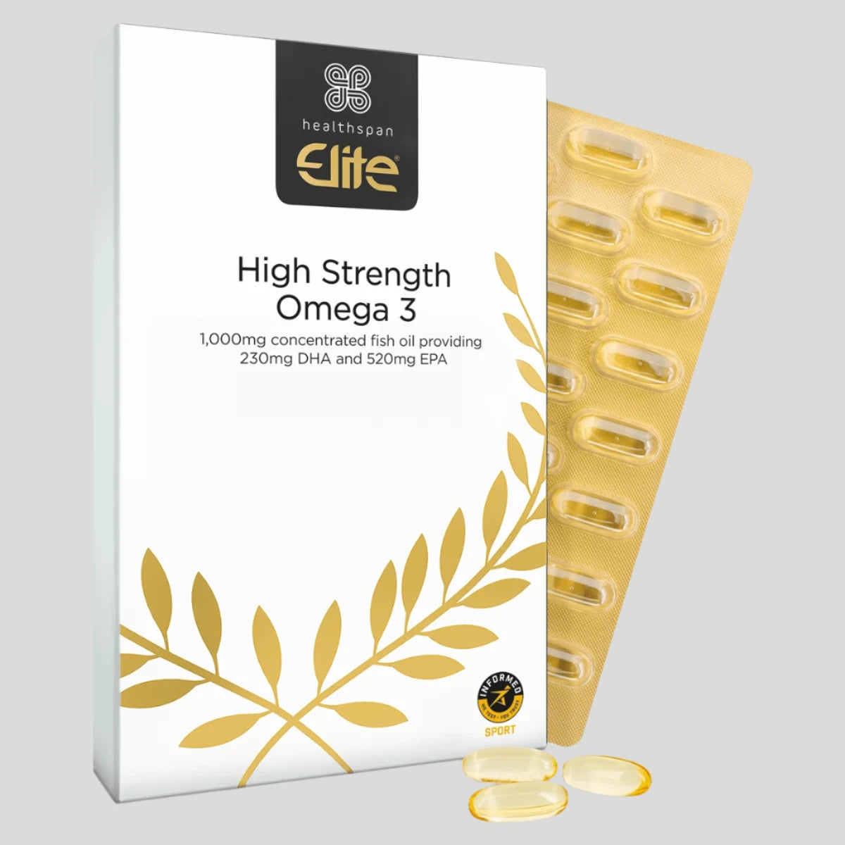 HEALTHSPAN ELITE High Strength Omega 3 1000mg - Sports Nutrition Hub 