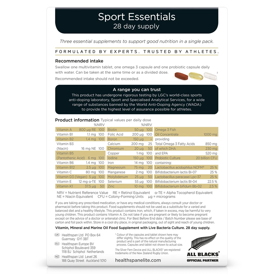 HEALTHSPAN ELITE Sports Essentials Pack - Sports Nutrition Hub 