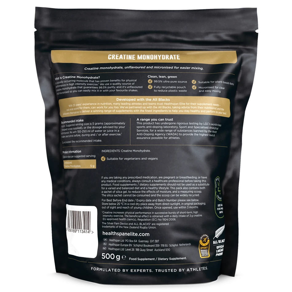 HEALTHSPAN ELITE All Blacks Creatine Monohydrate