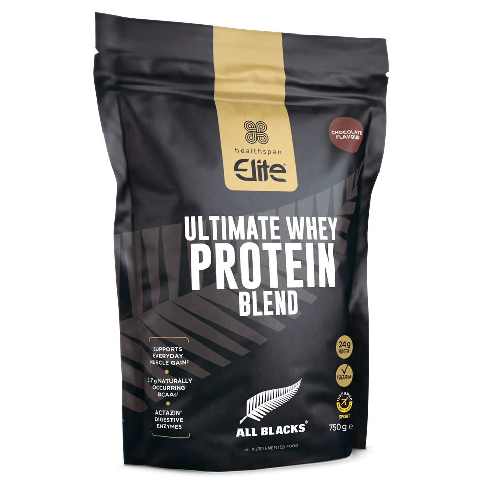 HEALTHSPAN ELITE All Blacks Ultimate Whey Protein Blend - Sports Nutrition Hub 