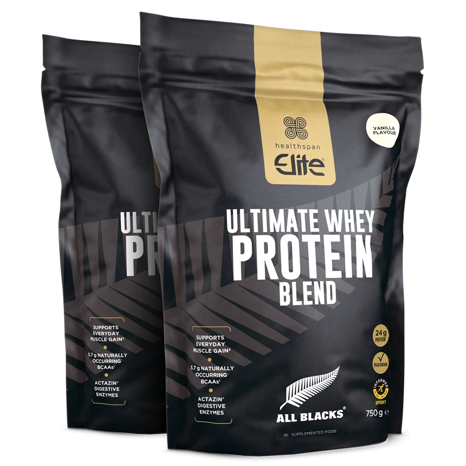 HEALTHSPAN ELITE All Blacks Ultimate Whey Protein Blend - Sports Nutrition Hub 