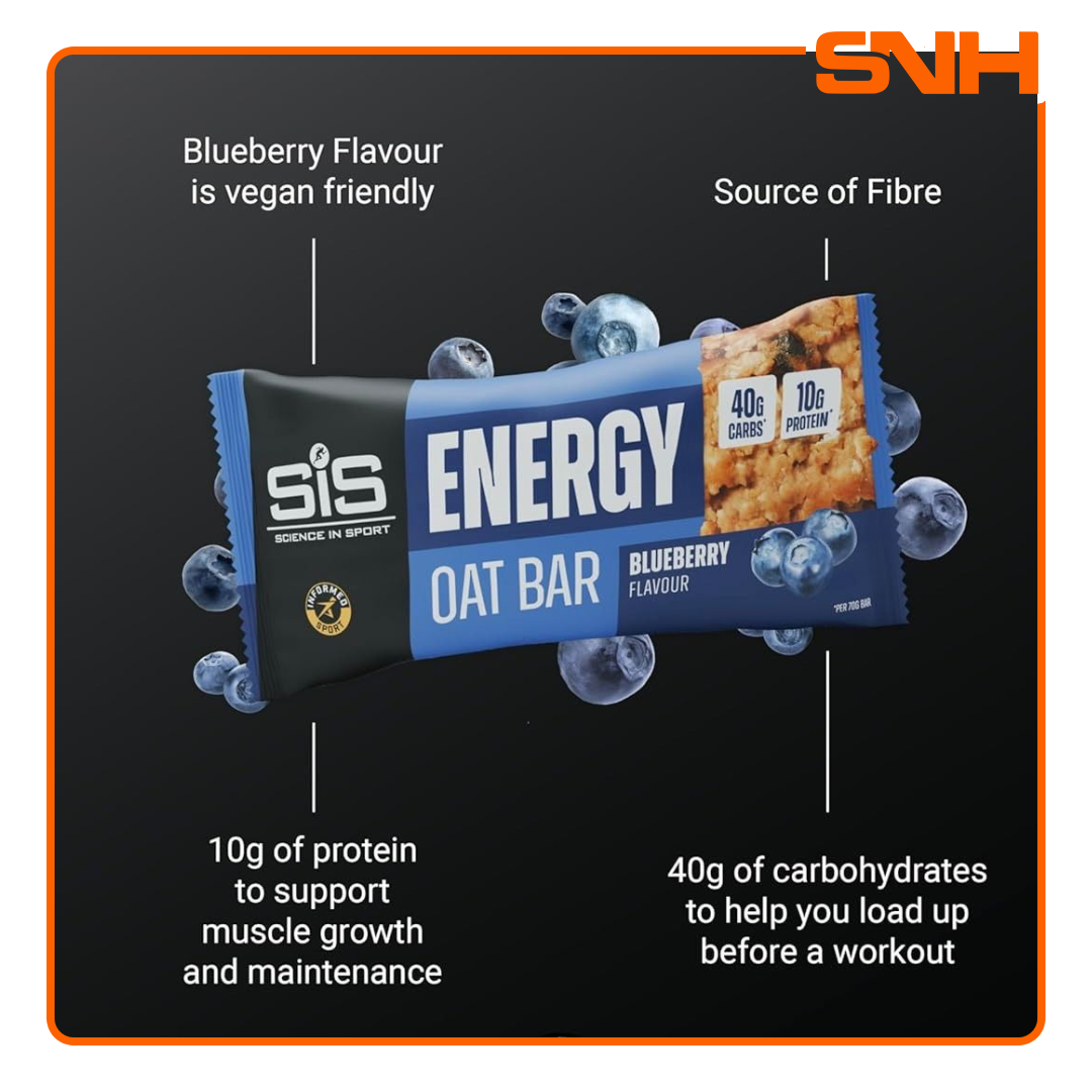 Science In Sport GO Energy Oat Bar with soft fruit centre, UK-made endurance oat bar with 30g dual-source carbohydrate per bake