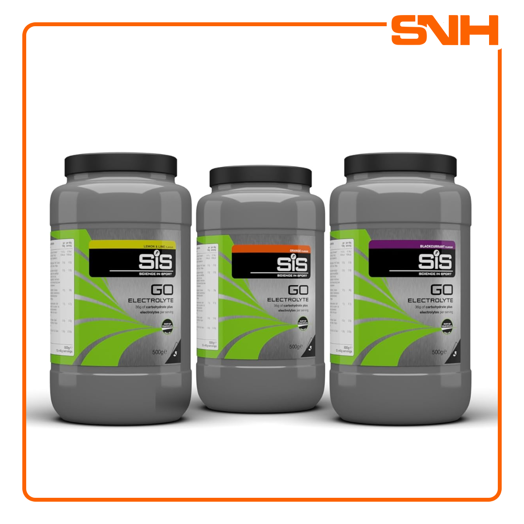 Science In Sport GO Electrolyte Powder, UK-made Informed-Sport isotonic electrolyte mix with 36g carbs and 20mmol/L sodium per 500ml