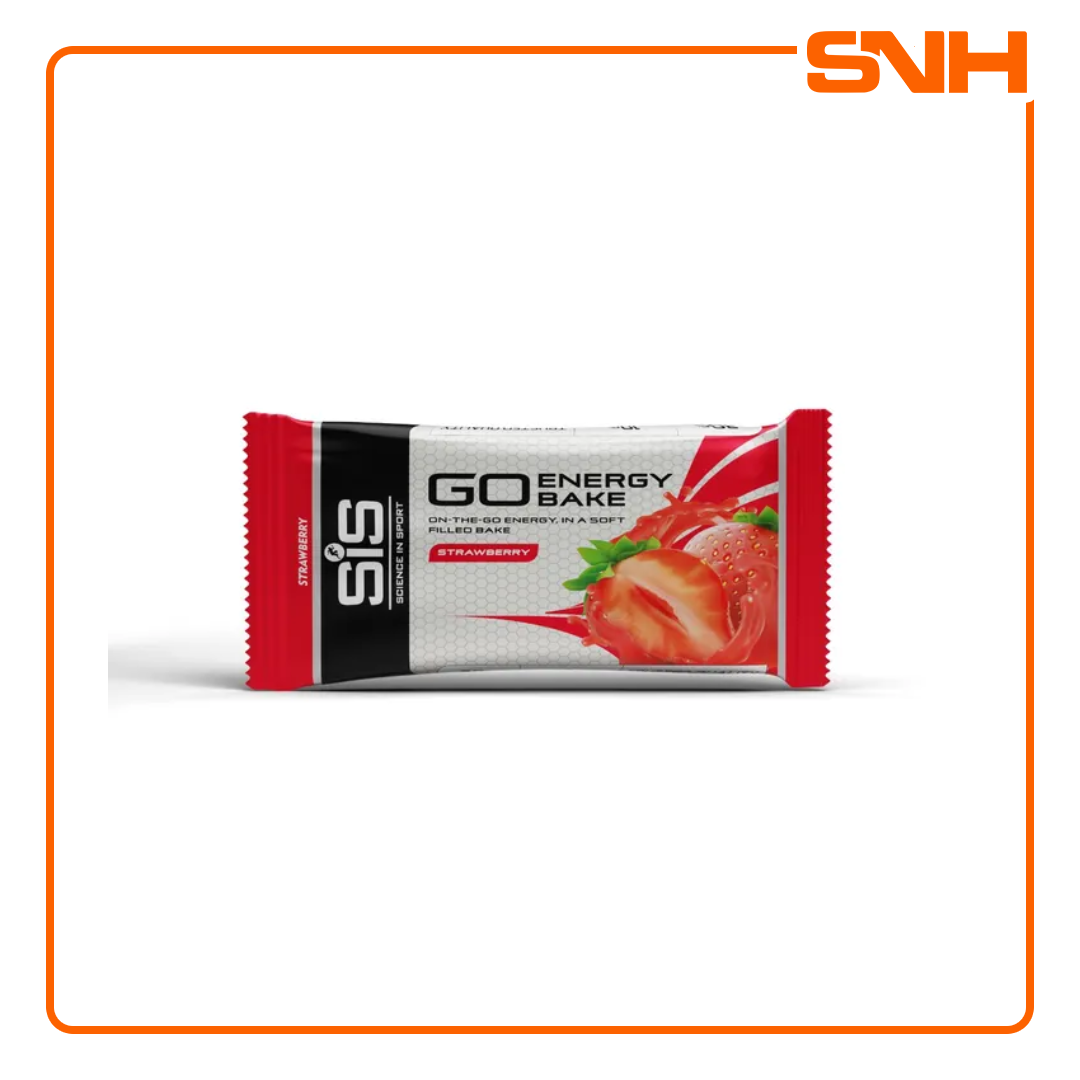Science In Sport GO Energy Bakes carb snacks 12 pack, UK-made soft-baked endurance bake with 30g dual-source carbs and fruit centre