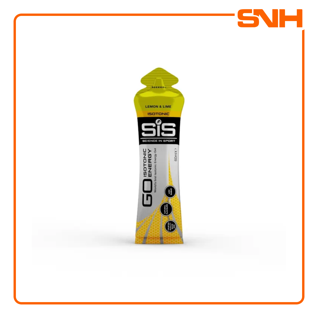 Science In Sport GO Isotonic Energy Gel sachet, UK-made world's first isotonic energy gel with 22g carbohydrate per serving