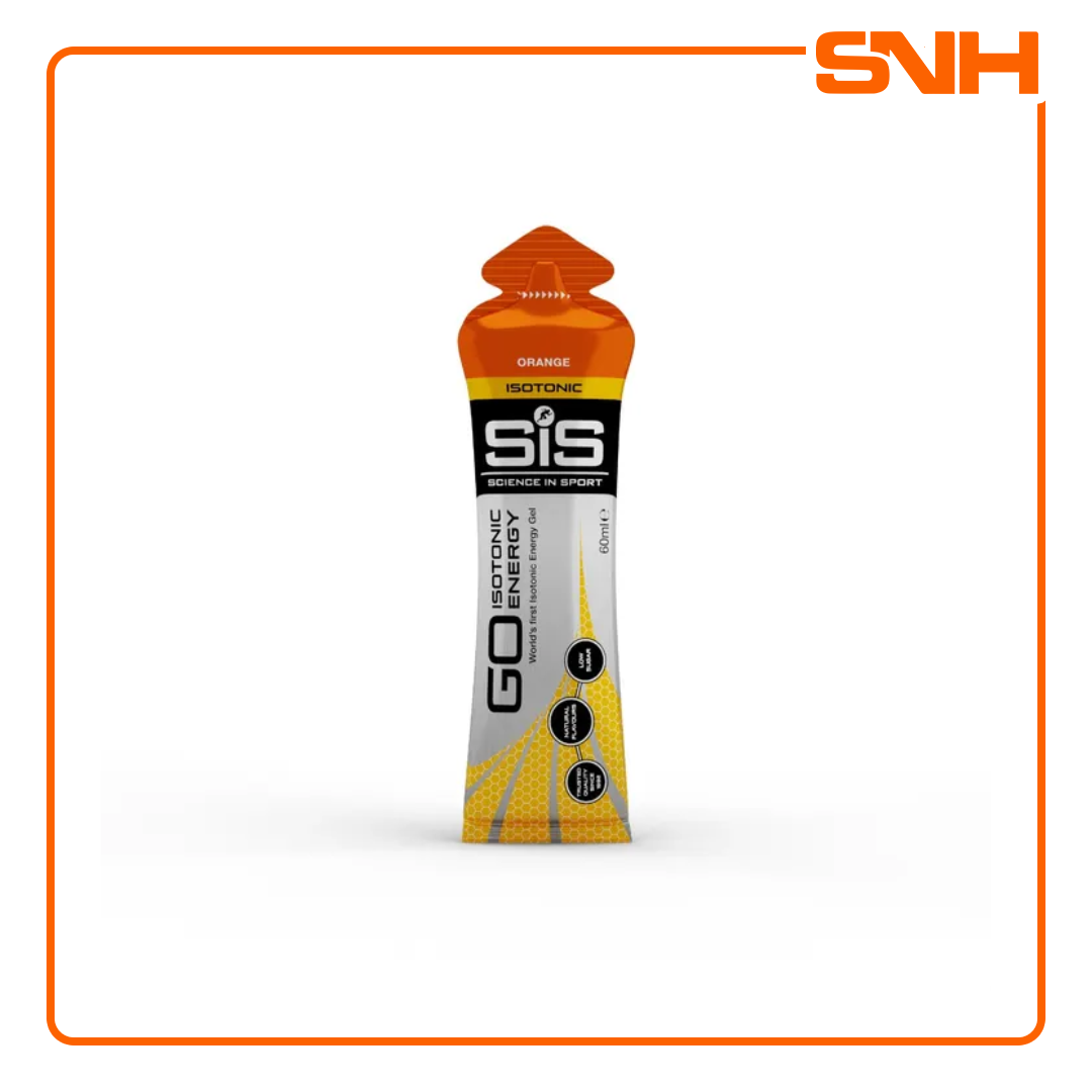 Science In Sport GO Isotonic Energy Gel sachet, UK-made world's first isotonic energy gel with 22g carbohydrate per serving