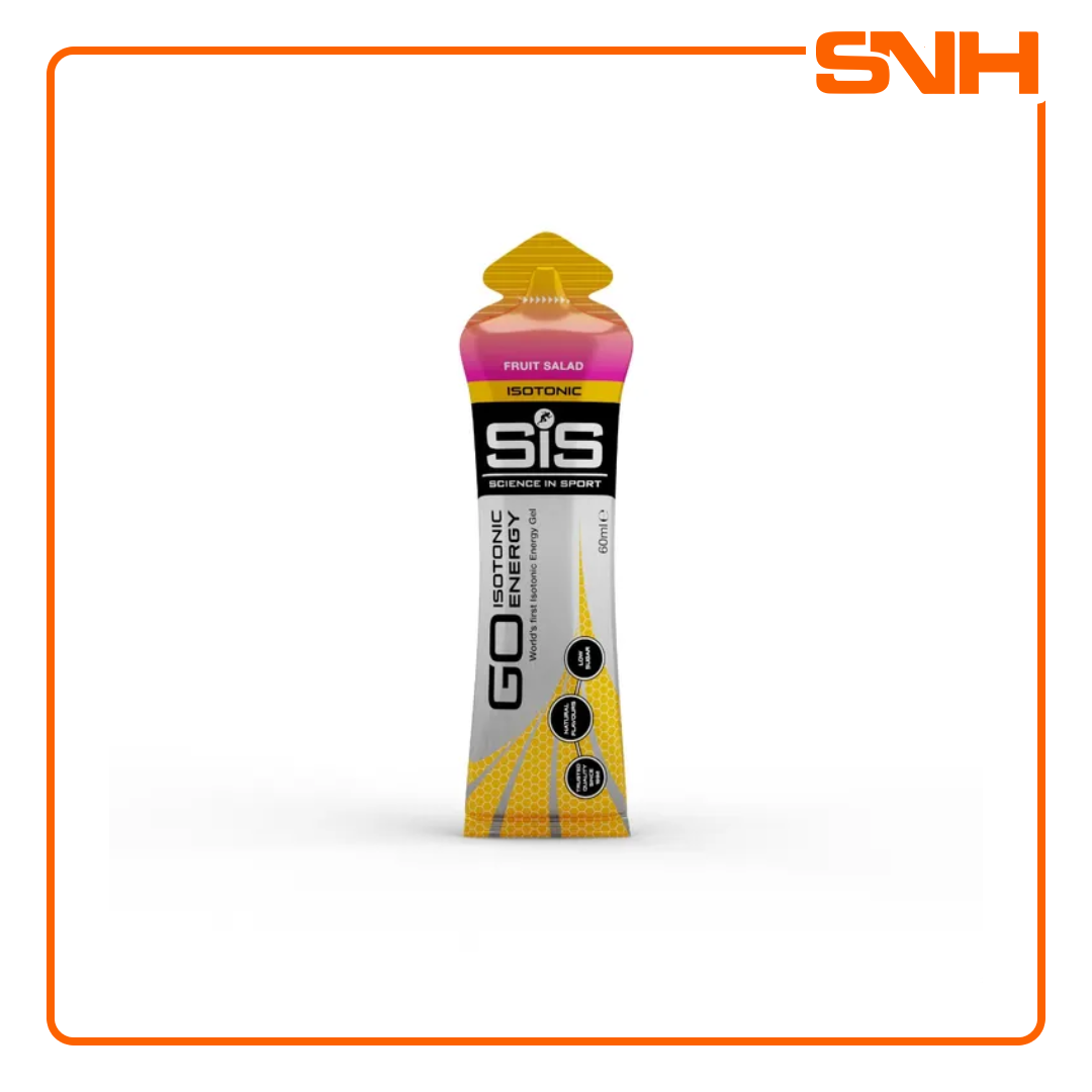 Science In Sport GO Isotonic Energy Gel sachet, UK-made world's first isotonic energy gel with 22g carbohydrate per serving