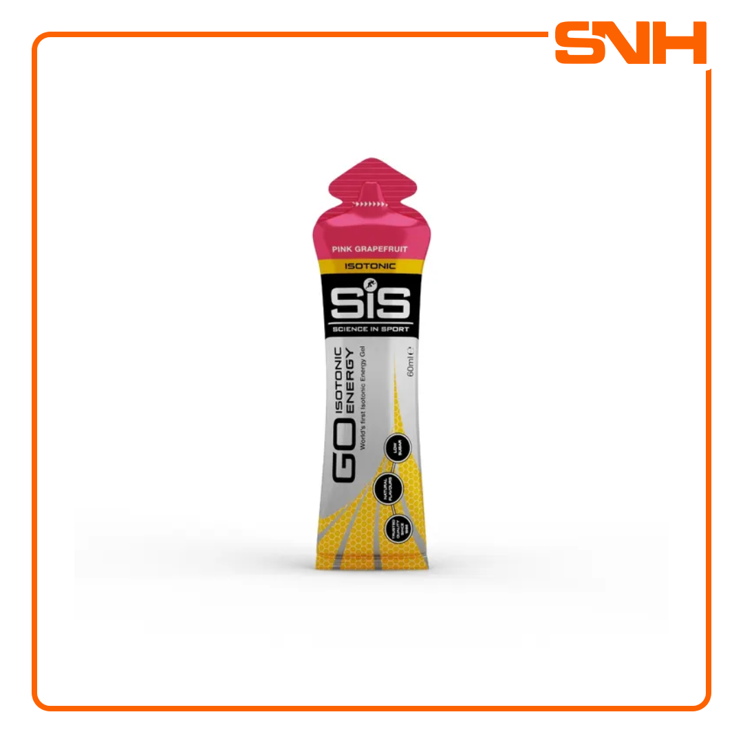 Science In Sport GO Isotonic Energy Gel sachet, UK-made world's first isotonic energy gel with 22g carbohydrate per serving