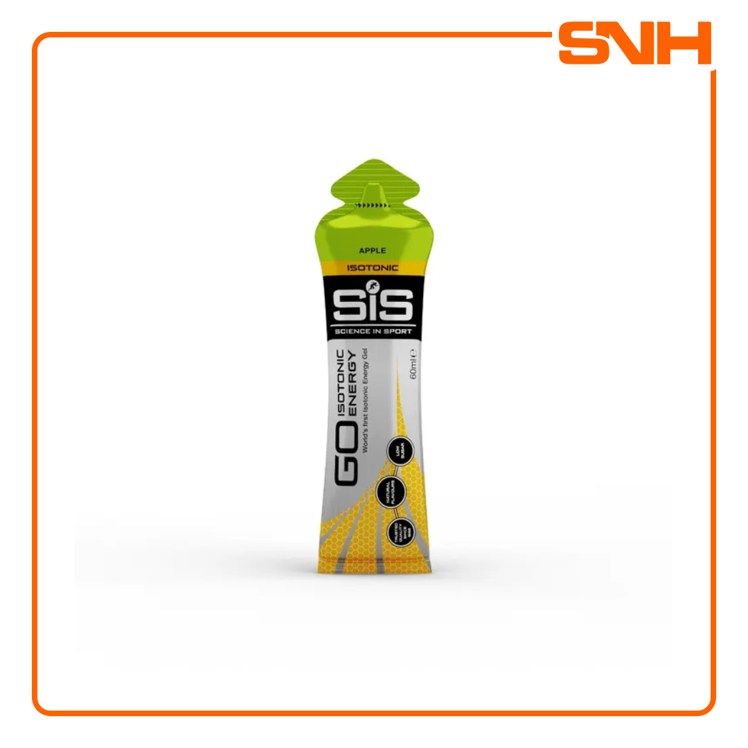 Science In Sport GO Isotonic Energy Gel sachet, UK-made world's first isotonic energy gel with 22g carbohydrate per serving