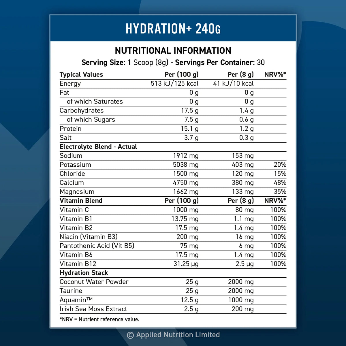 APPLIED NUTRITION Hydration + Electrolyte & Vitamin Powder