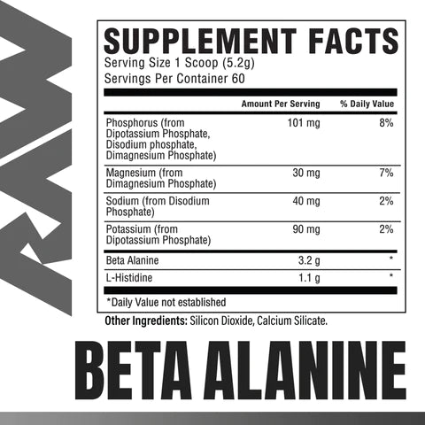 RAW Beta Alanine - Sports Nutrition Hub 