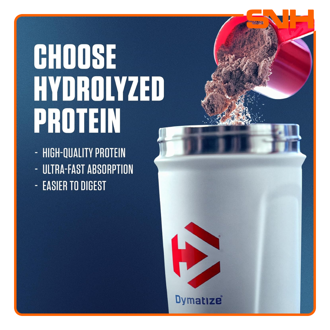 Dymatize ISO100 hydrolyzed isolate whey protein tub, US-made fast-absorbing whey isolate with 25g protein and 5.5g BCAAs per scoop
