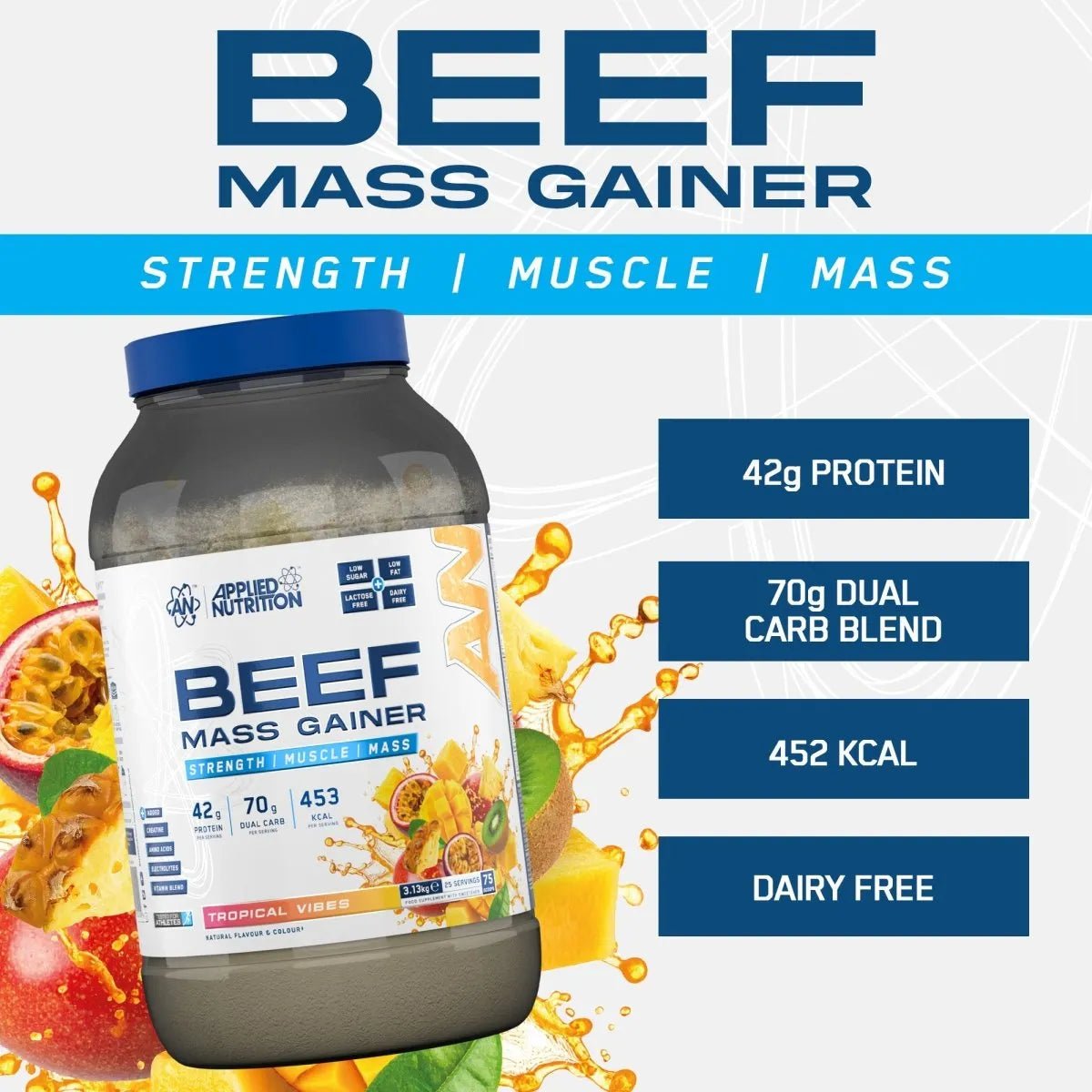APPLIED NUTRITION Beef Mass Gainer 3.13KG