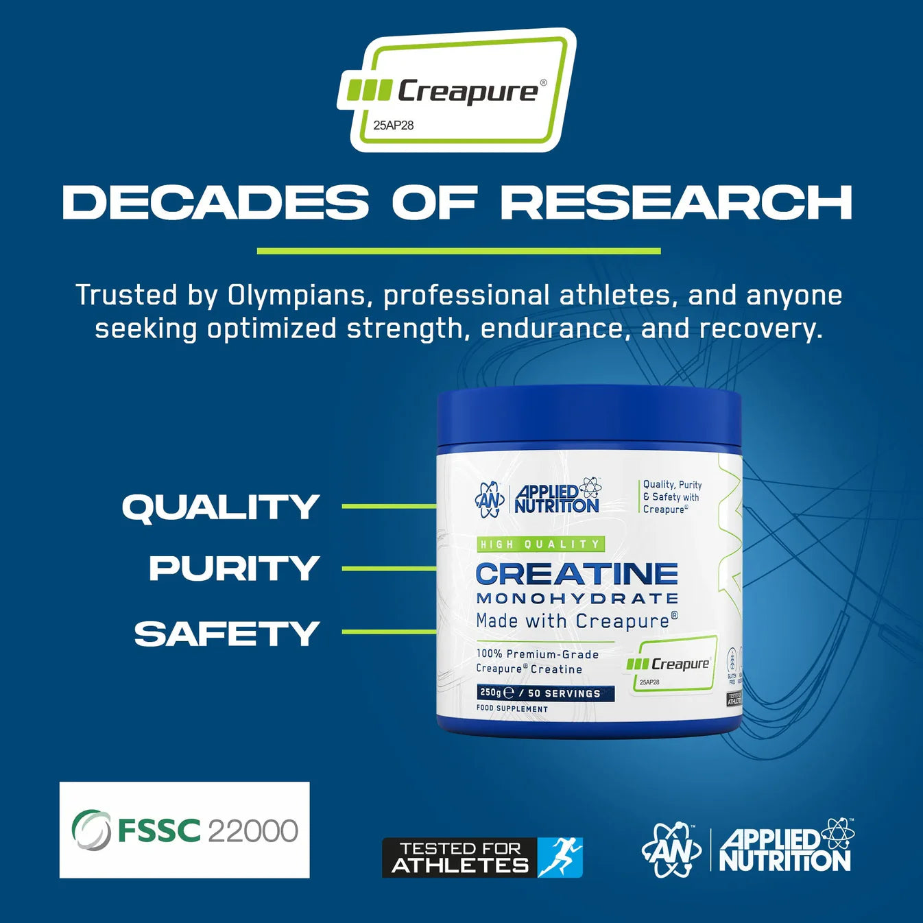 APPLIED NUTRITION Creapure™ Creatine Monohydrate | Premium-Grade Performance Support - Sports Nutrition Hub 
