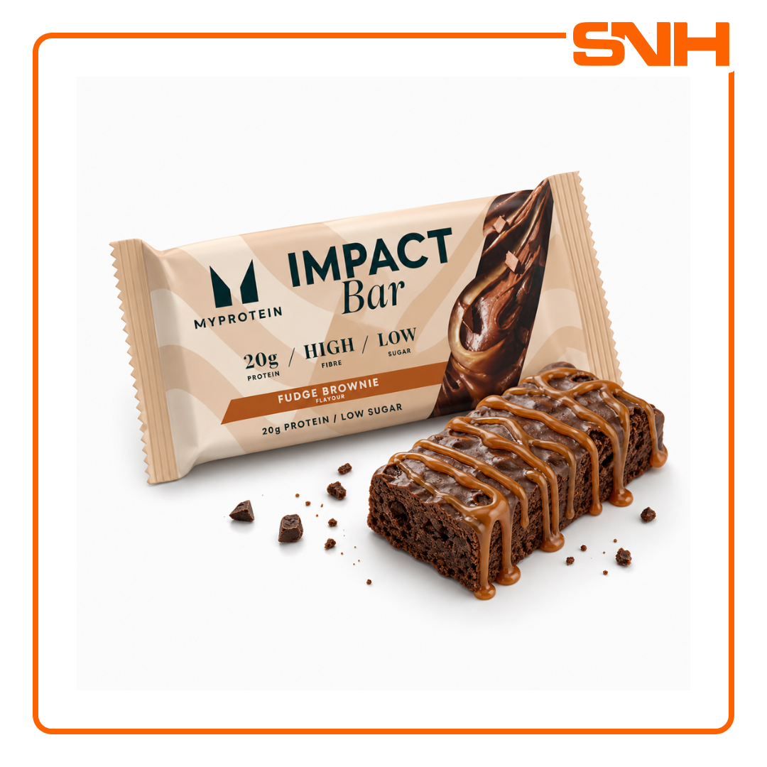 Myprotein Impact Protein Bar protein snack, award-winning triple-layered protein bar with 20g protein, caramel centre and chocolate coating