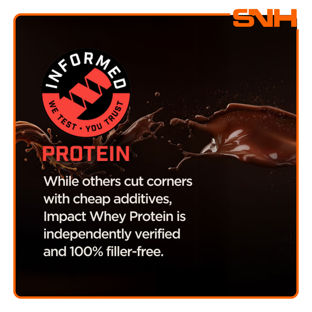 Myprotein Impact Whey Isolate Protein 1kg tub, UK-made Informed Choice certified whey isolate with 26g protein per scoop