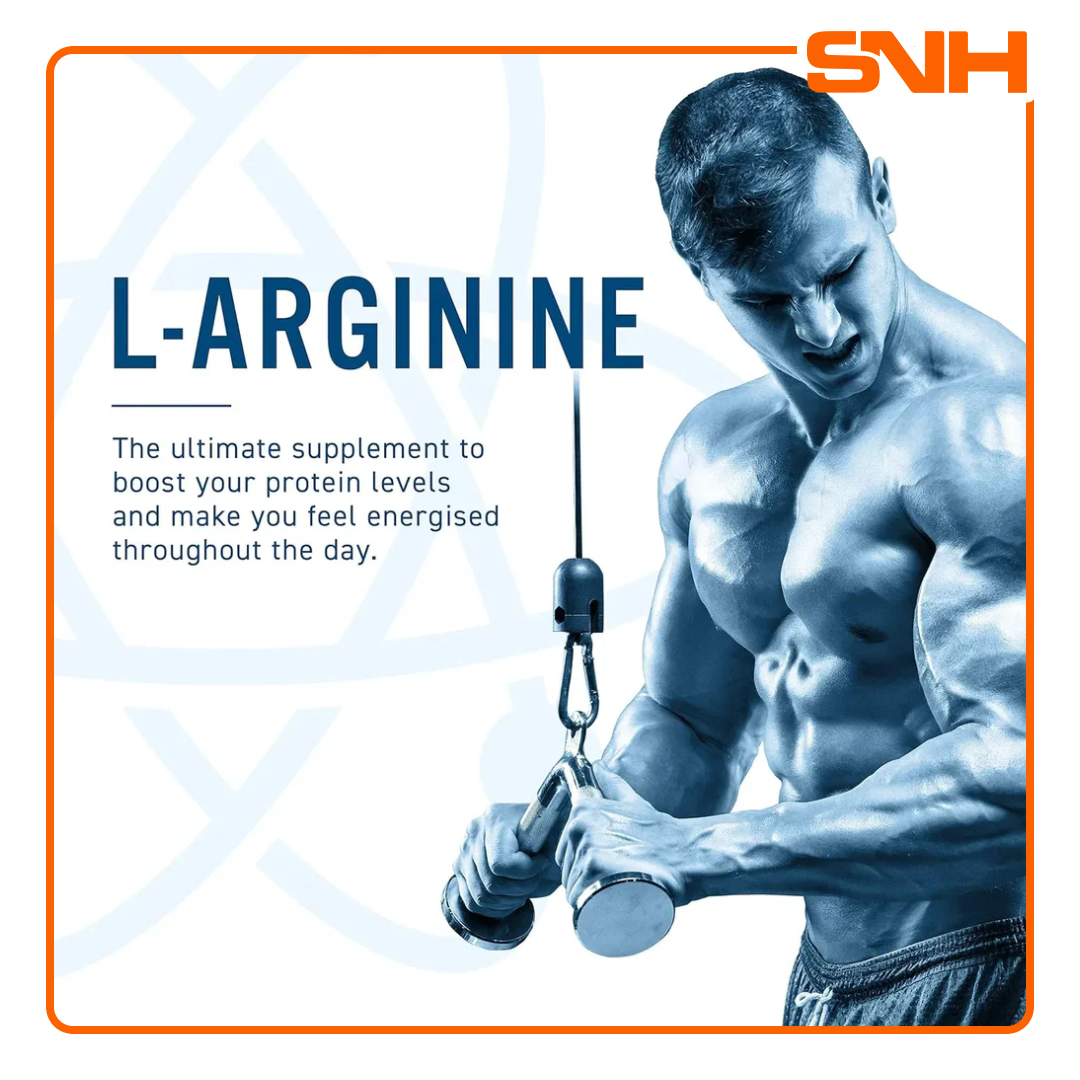 Applied Nutrition L-Arginine 1500 capsules bottle, UK-made high-strength L-Arginine for blood flow support, nitric oxide, and muscle pumps