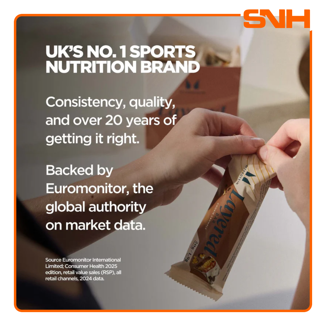 Myprotein Layered Bar protein snack, six-layered indulgent protein bar with 20g protein, caramel centre, soya nuggets and chocolate coating