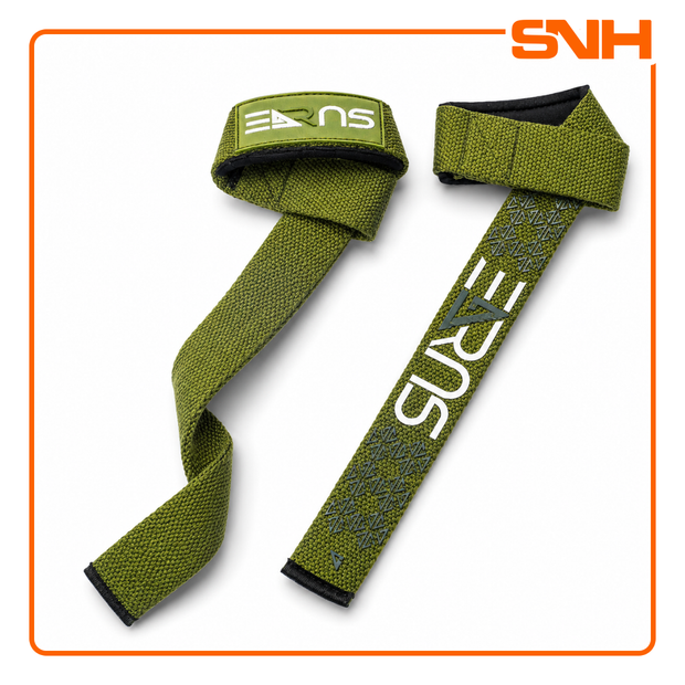 SURGE Lifting Straps | Premium Padded Weightlifting Straps - ARMY GREEN