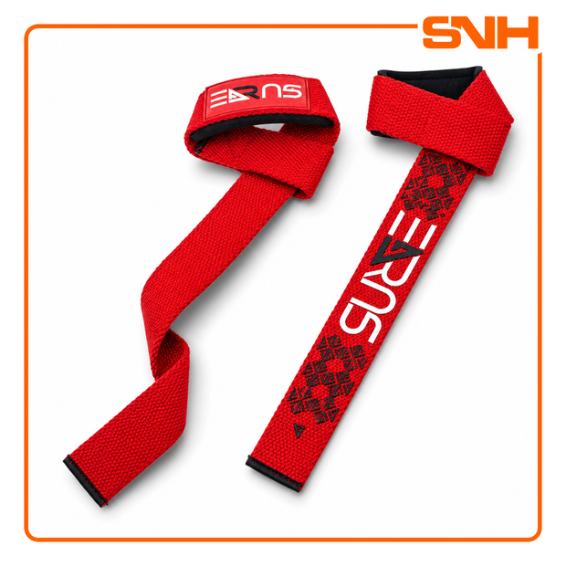 SURGE Lifting Straps | Premium Padded Weightlifting Straps - BLOOD RED