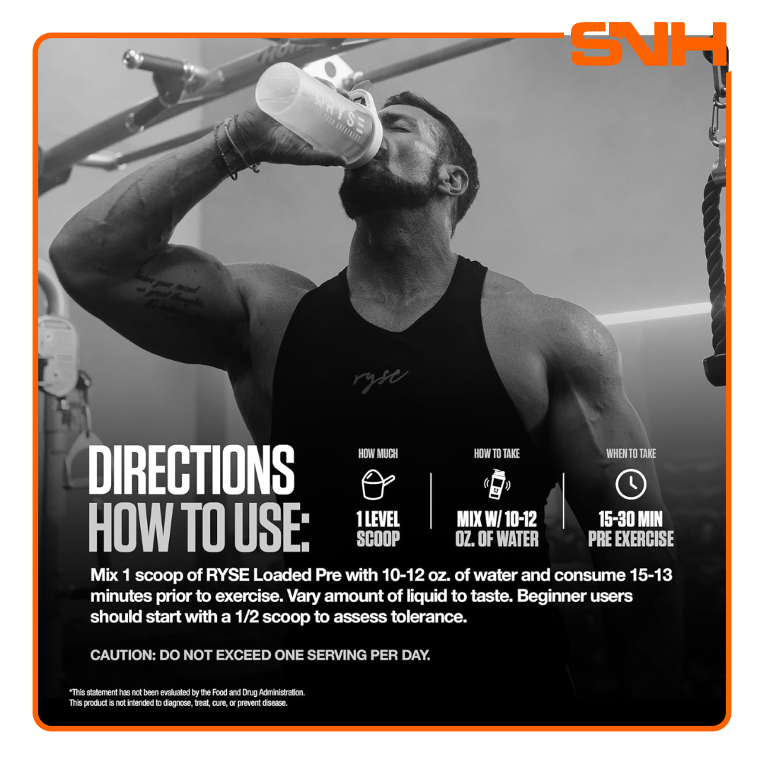 RYSE Loaded Pre-Workout tub in Sri Lanka, US-made daily pre workout with 4.5g citrulline and dual-source caffeine per scoop