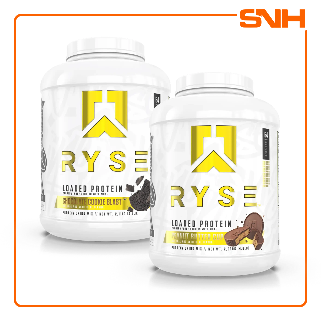 RYSE Loaded Protein 4lb whey protein tub in Sri Lanka, US-made premium whey protein with 25g protein, MCTs and prebiotic fibre