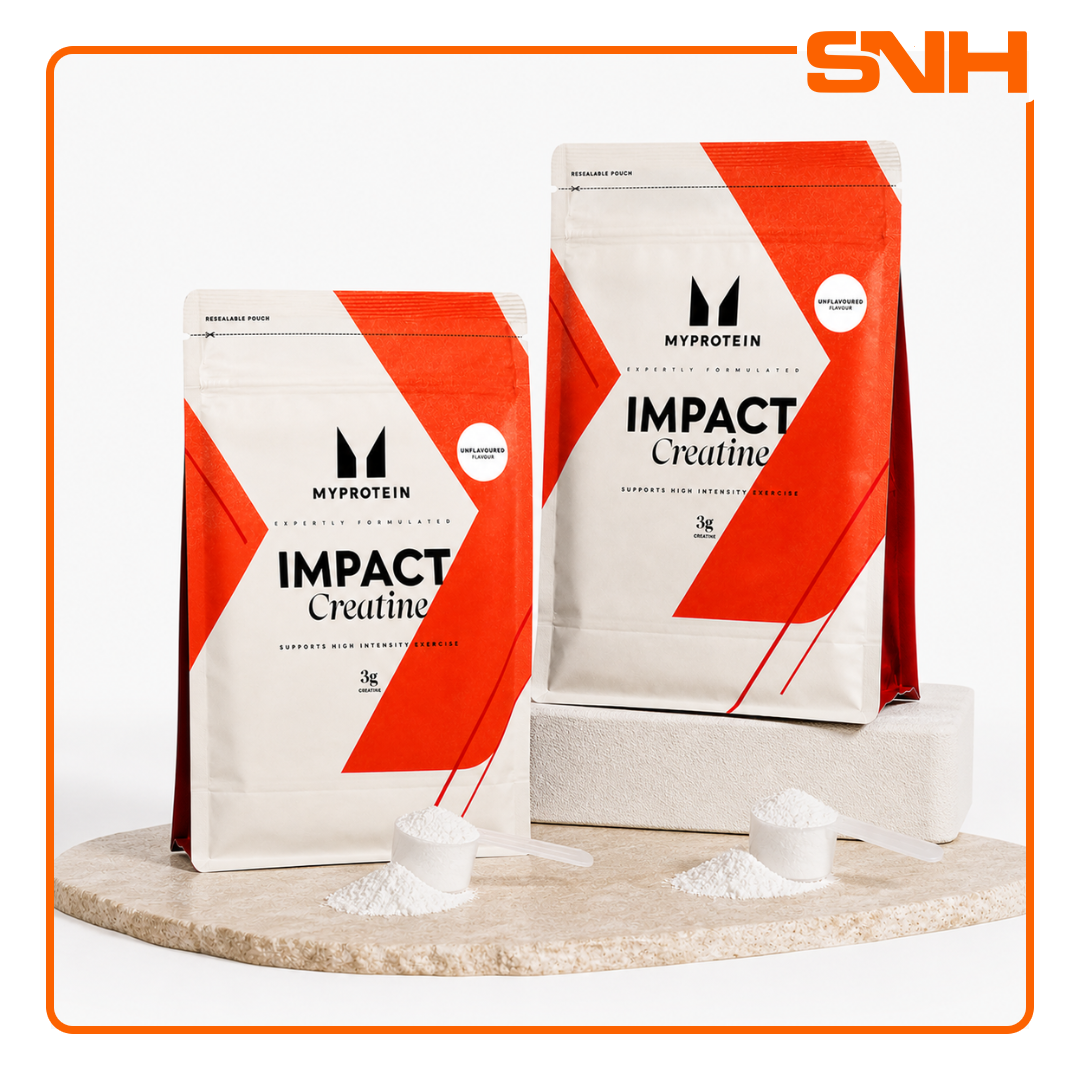 Myprotein Impact Creatine Monohydrate 250g tub, UK-made 100% pure unflavoured creatine monohydrate for daily performance support