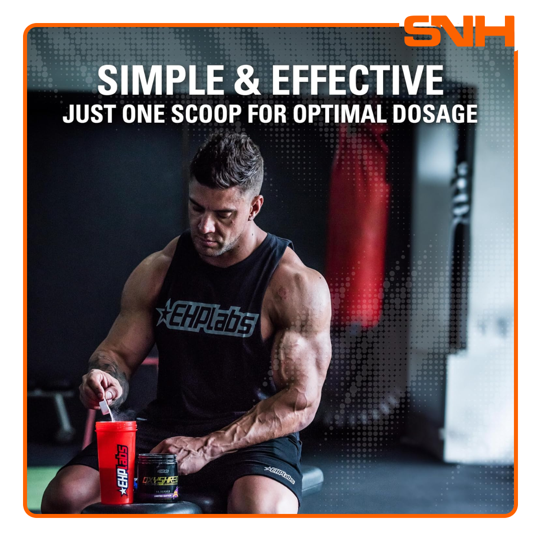 EHPlabs OxyShred Hardcore Thermogenic Fat Burner tub, high-stimulant fat burner for advanced cutters and serious cutting phases