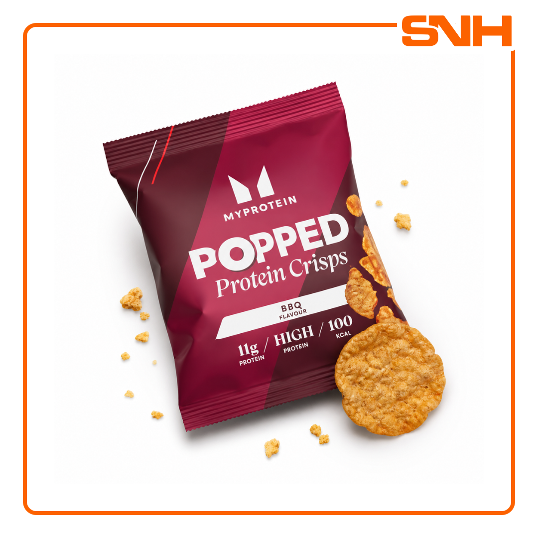 Myprotein Popped Protein Crisps savoury protein snack pack, baked-not-fried crisps with at least 10g protein per pack in six flavours
