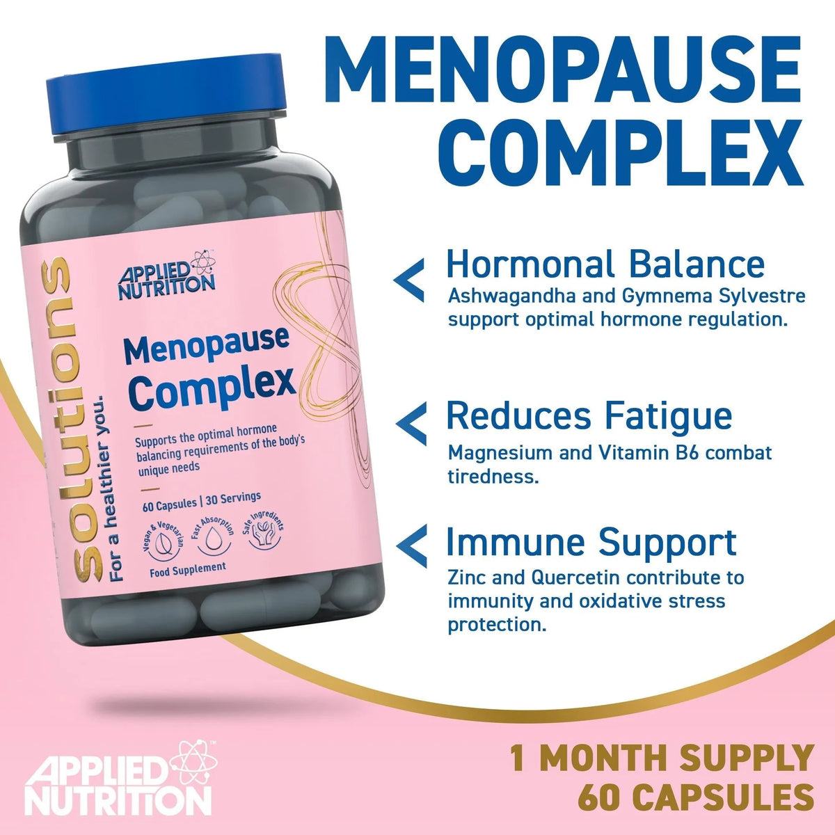 APPLIED NUTRITION Menopause Complex Capsules - Sports Nutrition Hub 
