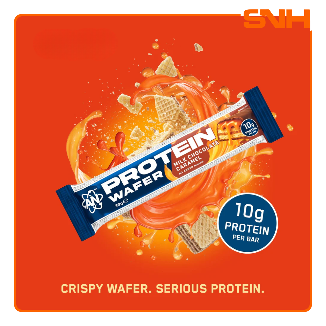 Applied Nutrition Protein Wafers bar, UK-made crispy protein snack with 10g protein per 39g bar in a wafer and milk chocolate format