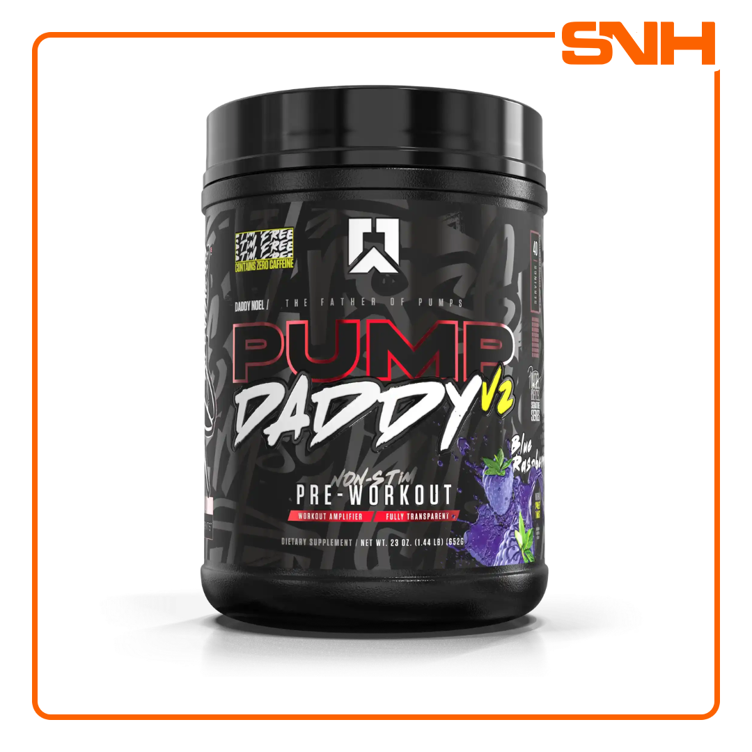 RYSE Pump Daddy v2 caffeine-free pre workout tub in Sri Lanka, US-made non-stim pre workout with 9g citrulline and 5g creatine per scoop