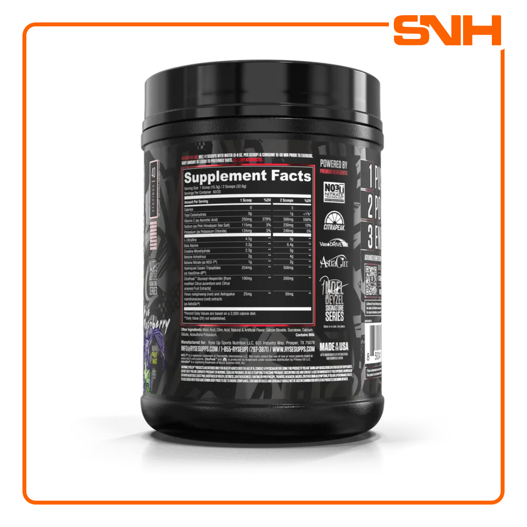 RYSE Pump Daddy v2 caffeine-free pre workout tub in Sri Lanka, US-made non-stim pre workout with 9g citrulline and 5g creatine per scoop