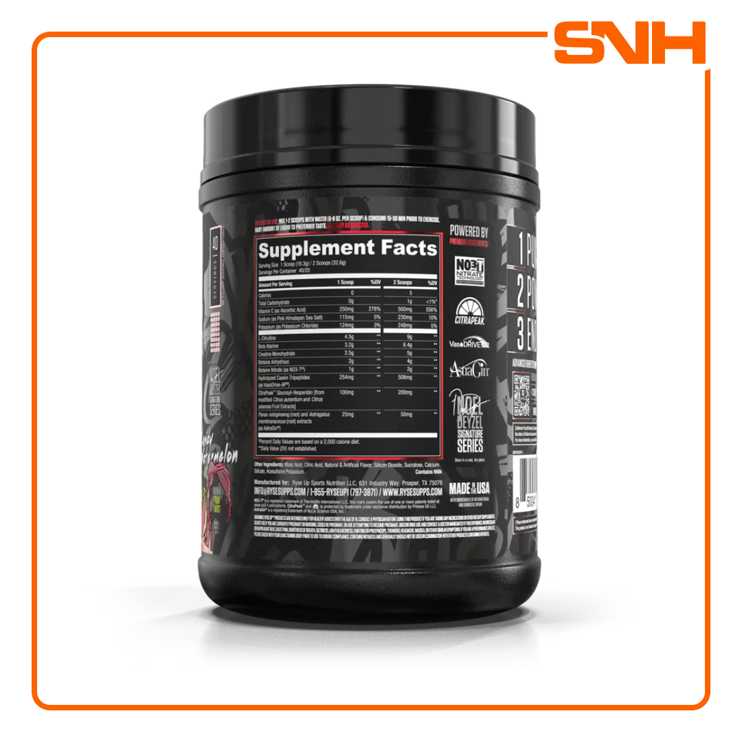 RYSE Pump Daddy v2 caffeine-free pre workout tub in Sri Lanka, US-made non-stim pre workout with 9g citrulline and 5g creatine per scoop