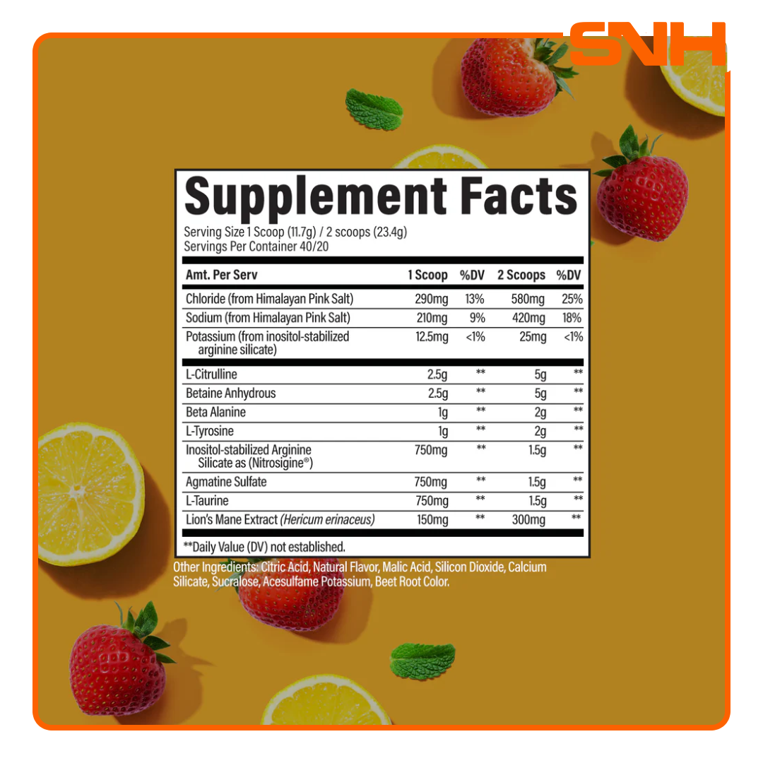 RAW Nutrition Pump Non-Stim Pre-Workout tub, US-made caffeine-free pre-workout with L-Citrulline, Agmatine, and Nitrosigine for pumps