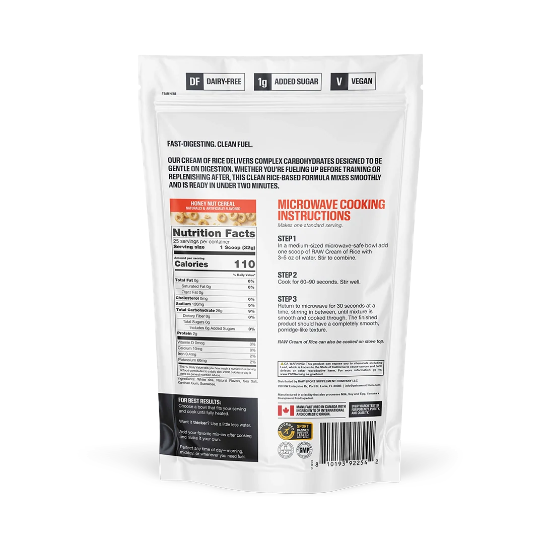 RAW NUTRITION Cream of Rice