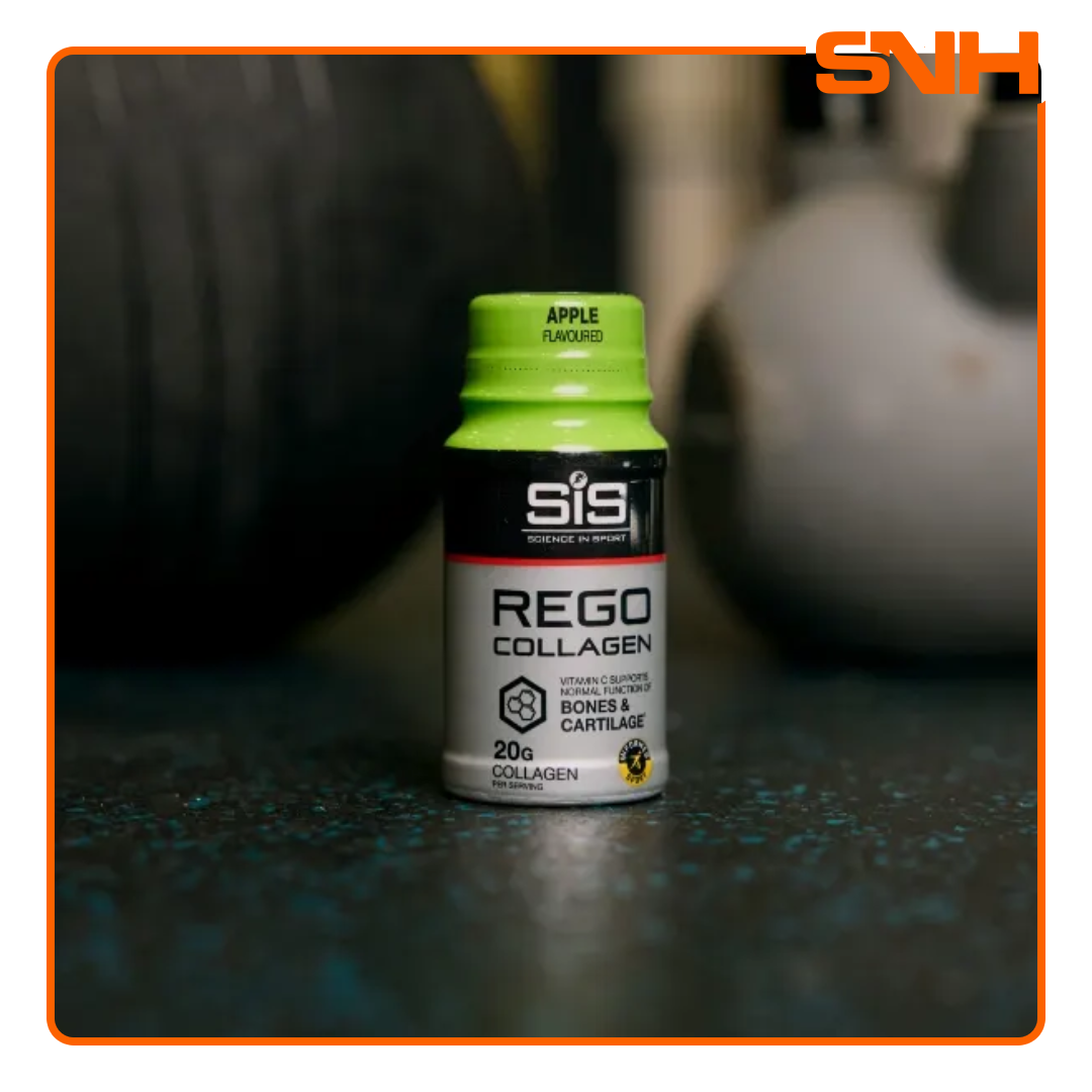Science In Sport REGO Collagen Shot apple-flavoured collagen drink, UK-made 20g bovine collagen with 80mg vitamin C per single serve