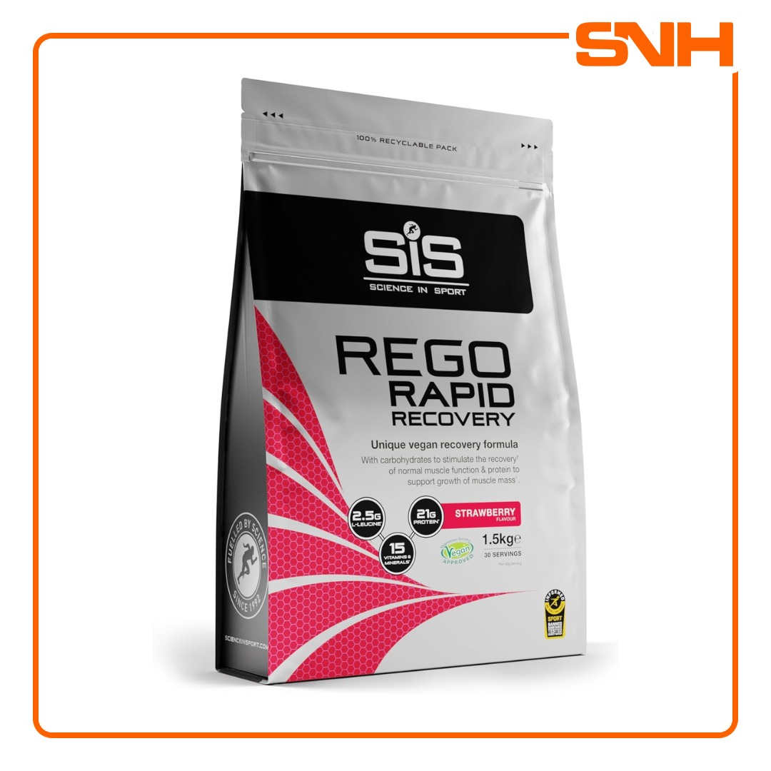 SiS Rego Rapid Recovery Powder 1.5kg bulk tub, UK-made Informed Sport all-in-one recovery powder with protein, carbs, vitamins, and minerals