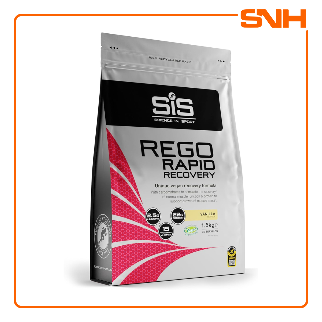 SiS Rego Rapid Recovery Powder 1.5kg bulk tub, UK-made Informed Sport all-in-one recovery powder with protein, carbs, vitamins, and minerals