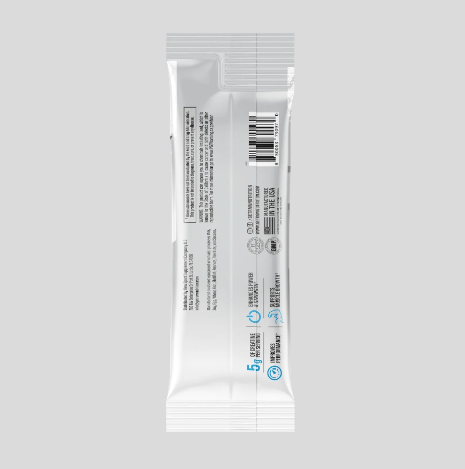 RAW NUTRITION Creatine Monohydrate 30 Stick Pack - Sports Nutrition Hub 
