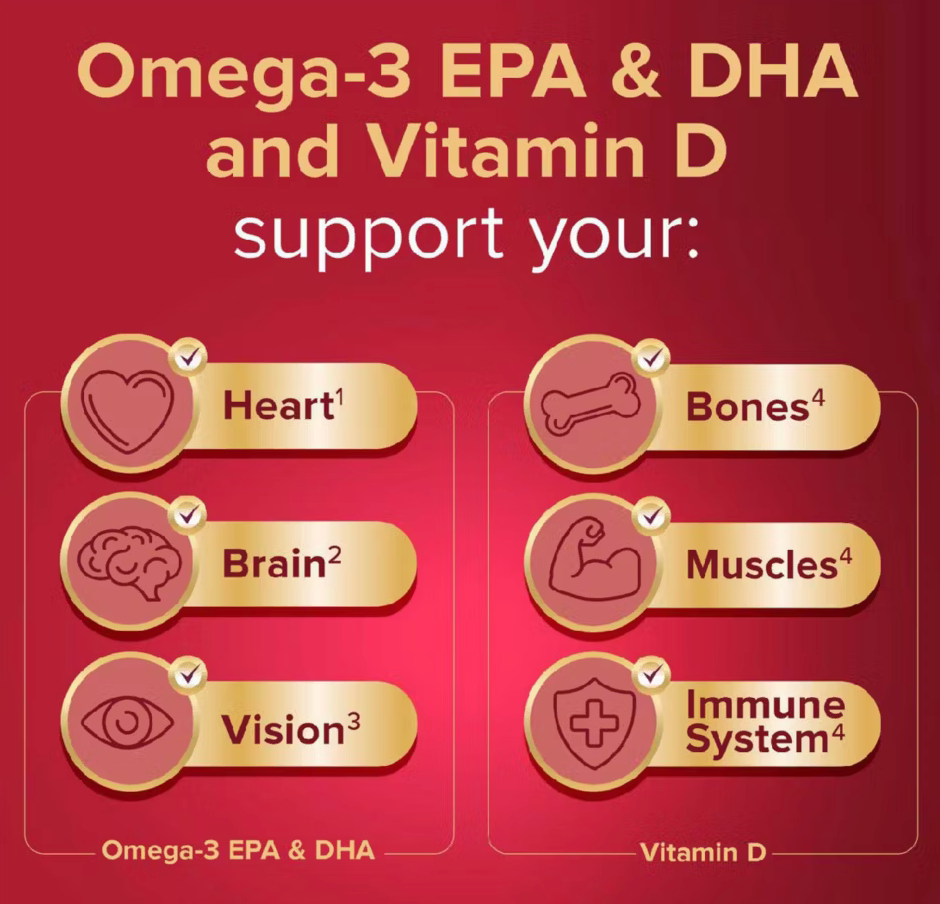 SEVEN SEAS Omega-3 Fish Oil + Vitamin D