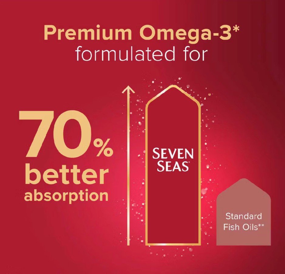 SEVEN SEAS Omega-3 Fish Oil + Vitamin D