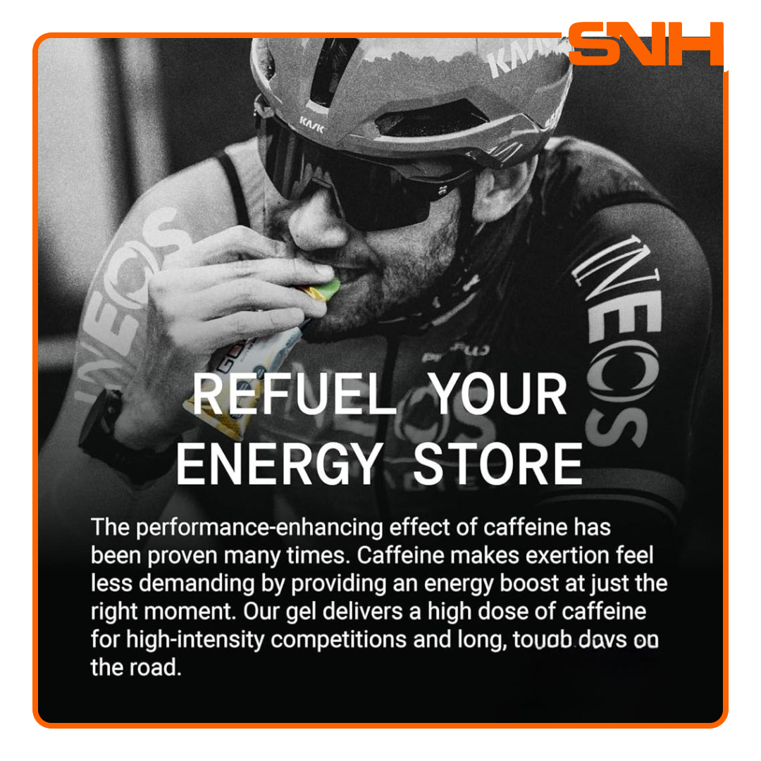 Science In Sport GO caffeine energy gels, UK-made 60ml isotonic endurance gel with 22g carbs and 75mg caffeine per sachet