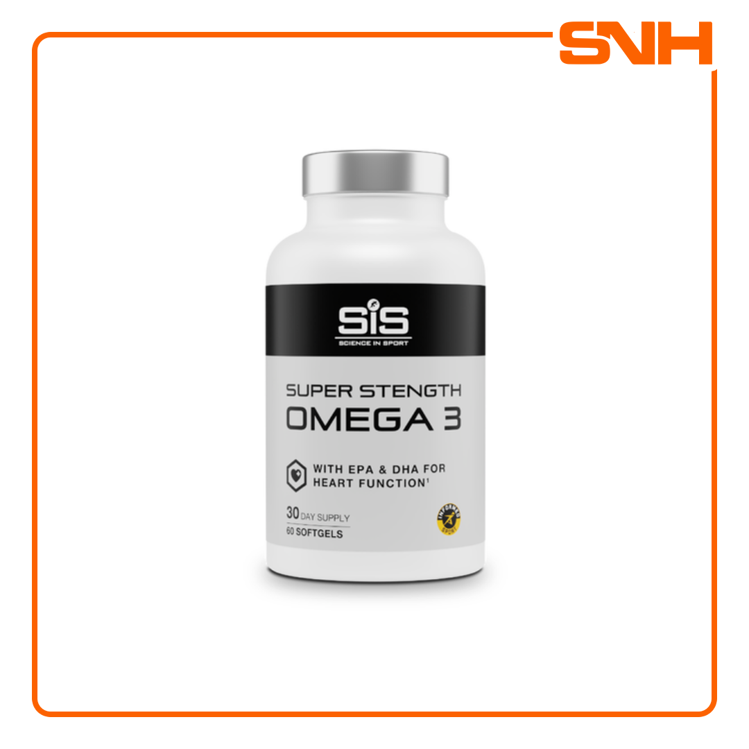 Science In Sport Super Strength Omega 3 fish oil capsules, UK-made daily omega 3 with 1000mg EPA and 400mg DHA per serving