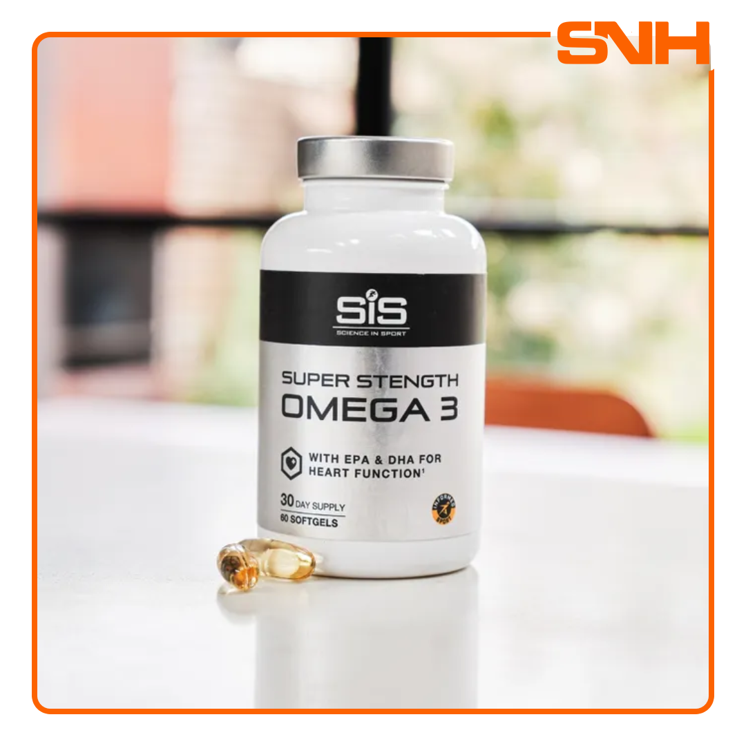 Science In Sport Super Strength Omega 3 fish oil capsules, UK-made daily omega 3 with 1000mg EPA and 400mg DHA per serving