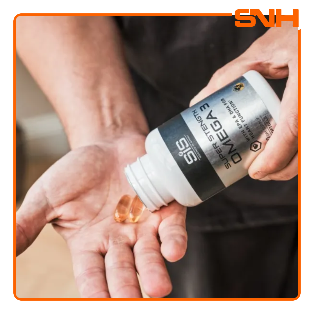 Science In Sport Super Strength Omega 3 fish oil capsules, UK-made daily omega 3 with 1000mg EPA and 400mg DHA per serving