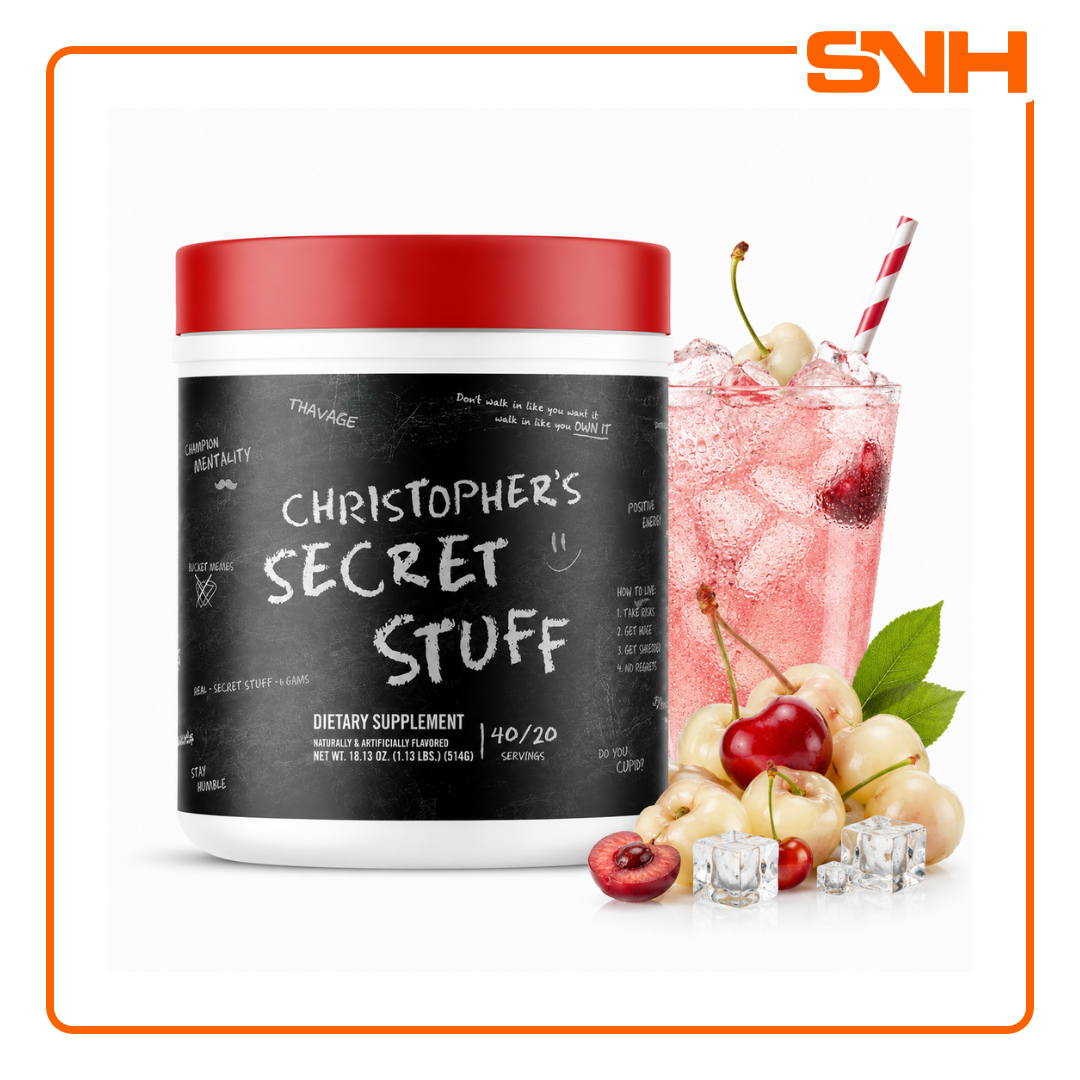 RAW Nutrition Thavage Pre-Workout tub, US-made high-stim pre-workout formulated by Chris Bumstead with Beta Alanine and L-Tyrosine